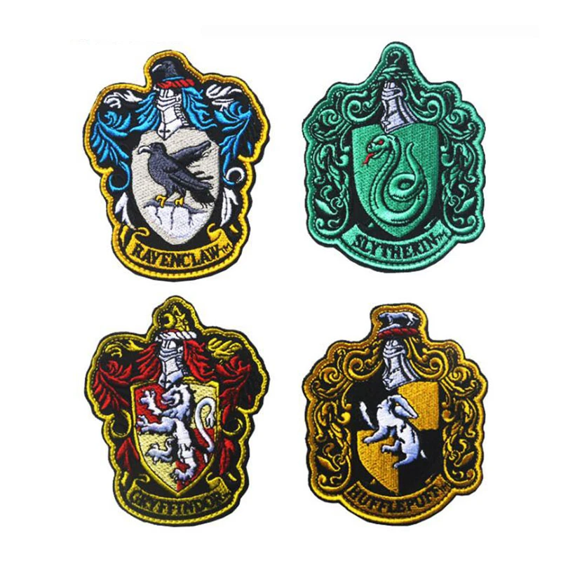 

Action figure 3D high quality 100% embroidery armband Harri Potter Four college embroidery patches Badge cloth label patches