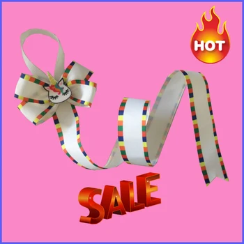 

20 BLESSING 30 Inch Hair Clip Holder Rainbow Ribbon Bow Storage Organizer unicorn doll
