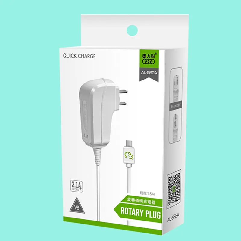 100 sets/Lot 2.1A USB Charger US Mobile Phone Charger Adapter Wall