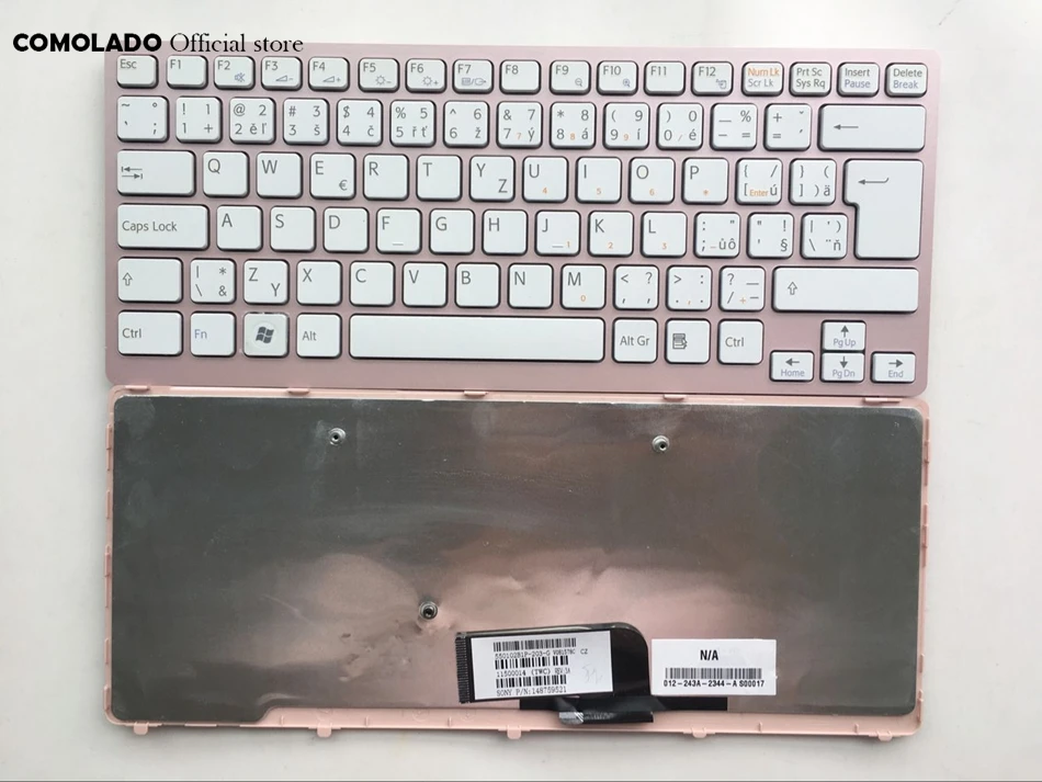CZ Czech Keyboard For Sony Vaio VPC-CW VPC CW VPCCW CW16EC CW18FC pink Frame Laptop Keyboard CZ Layout