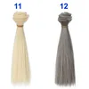 5cm 15cm 25cm noir or marron kaki blanc gris couleur courte droite poupée cheveux pour front frange cheveux de poupée ► Photo 3/6