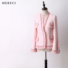 Новое и летнее оформление миксер красоты Положите его маленький сладкий ветер голый розовый большой светской серьги в виде рога с жемчужиной рукавом вашего пальто