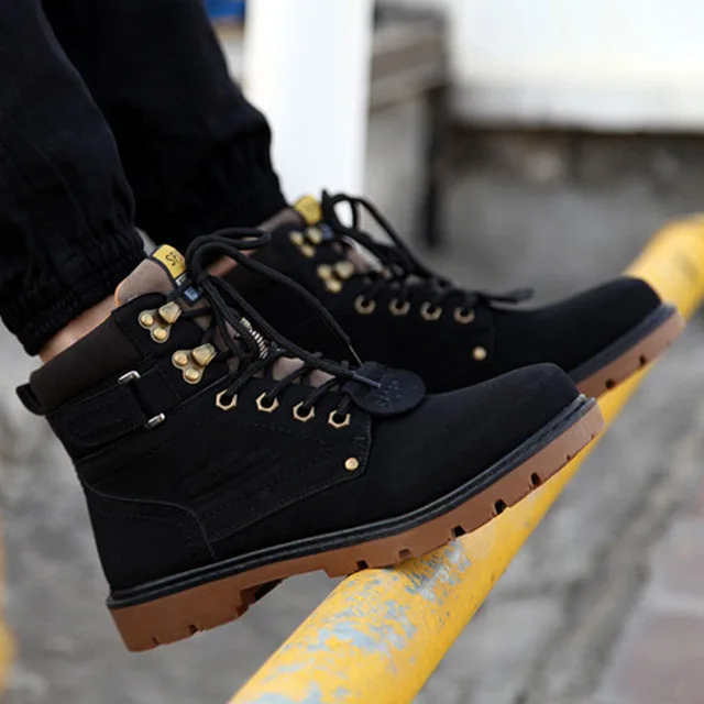 

Men Shoes 2018 Hot Sales Boots Men Footwear Big Size Fashion PU Plush Super Warm Ankle Winter Boots for Men botas hombre Sneaker
