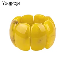 Классические резиновые манжеты модные большие браслеты для женщин растягивающиеся акриловые широкие геометрические Браслеты Женские Очаровательные простые ювелирные изделия