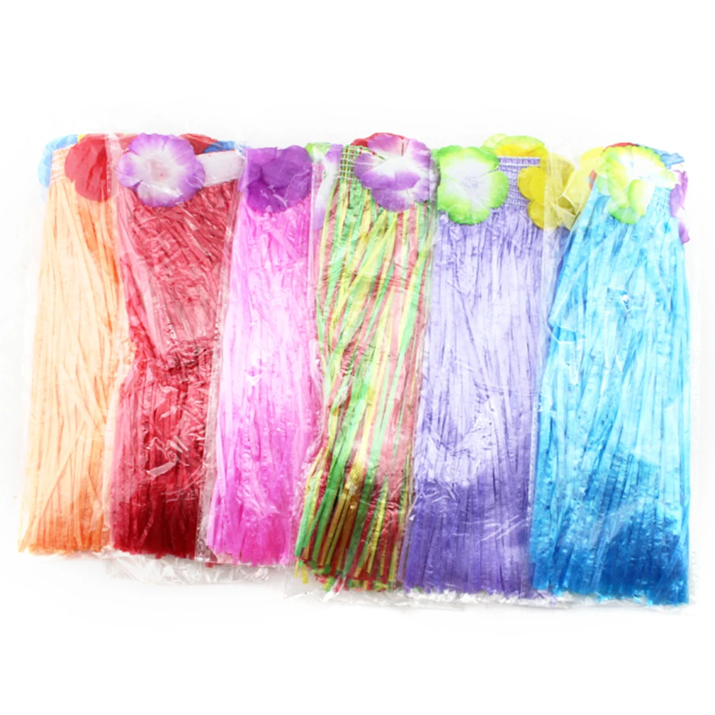 Женская Гавайская Юбка Hula юбка из пластиковых волокон 9 цветов 40 см|grass skirts|hawaiian