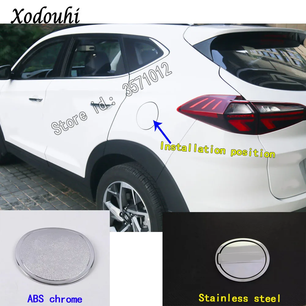 

For Hyundai Tucson 2019 2020 car body Gas/Fuel/Oil Tank Cover Cap sticker ABS chrome/stainless steel auto car parts 1pcs