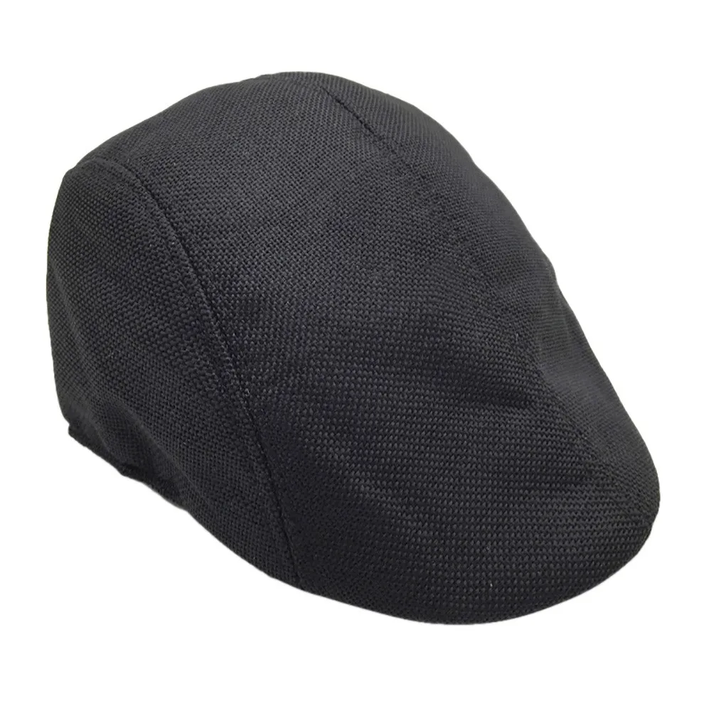 Осень-зима, Мужские Шапки, береты, западный стиль, Современная плоская кепка, классический винтажный полосатый берет, шапка, Прямая поставка Z0325 - Цвет: Black