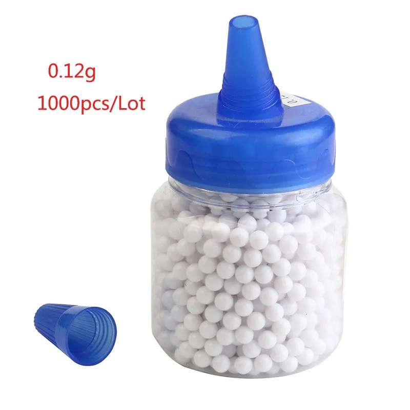 0.12g 1000pcs1 1000 шт страйкбол BB шары Пейнтбол Охотничья винтовка ударная тактическая пушка патроны стрелковое ружье пуля Рогатка с шариком - Цвет: 0.12g 1000pcs1