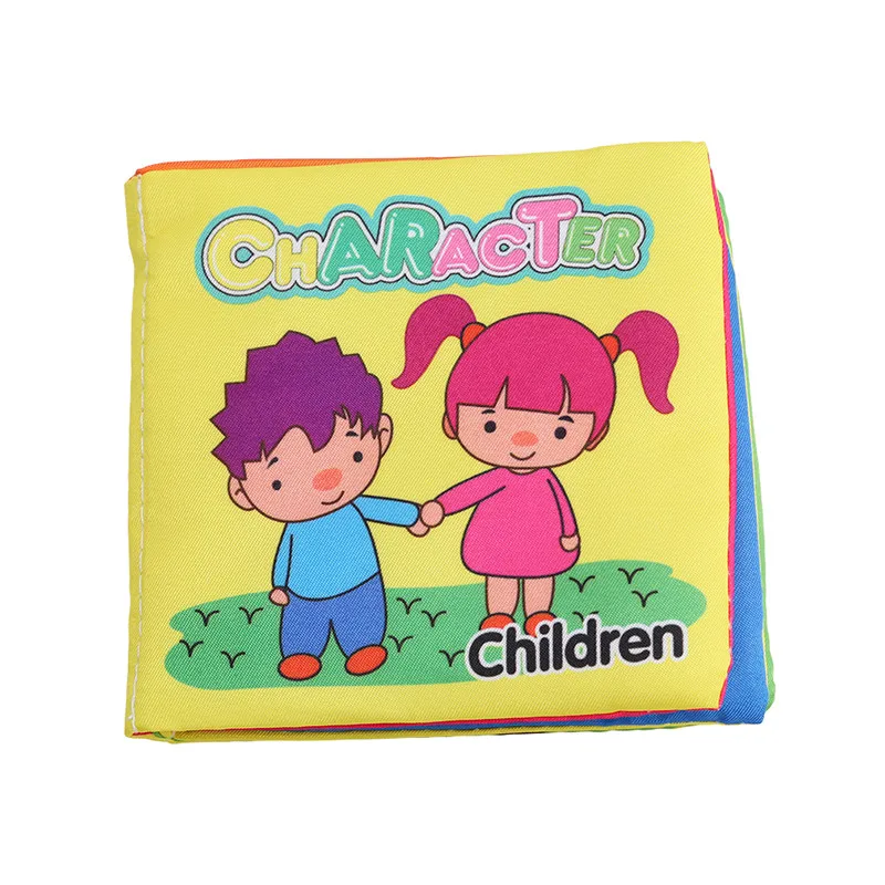 

Baby Animal English Cloth Book Infant Kid Intelligence Development Toy Bed Cognize Books Stroller Rattle Toys