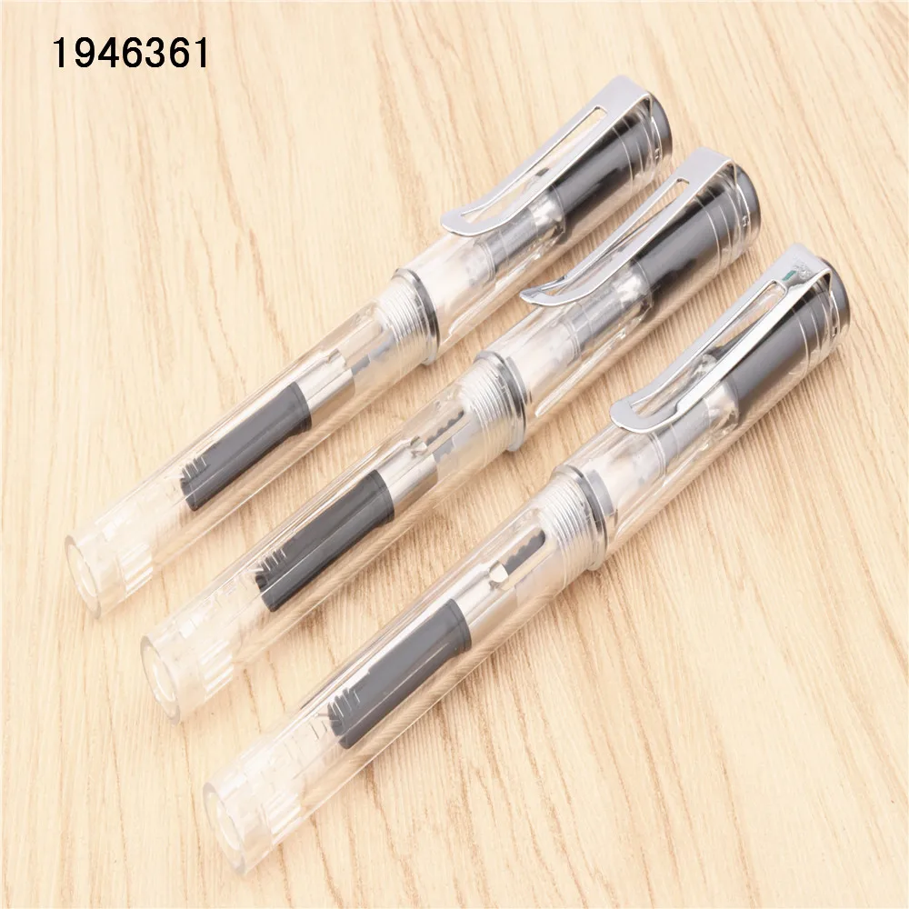 Jinhao 874 Transparent white Gothic parallel the art flower body art Flat Tip Vinyl Tibetan Arabic Student office Fountain Pen