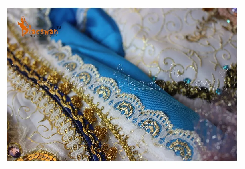 Профессиональная плиссированная пачка для взрослых, костюм, регулируемые размеры, синие балетные костюмы-пачки, потрясающие украшения BT814a