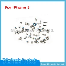 100 компл./лот Новое Полное Полный Комплект Болтов Для iphone 5 5g С 2 шт. Нижние Винты Запасные Части Бесплатная доставка