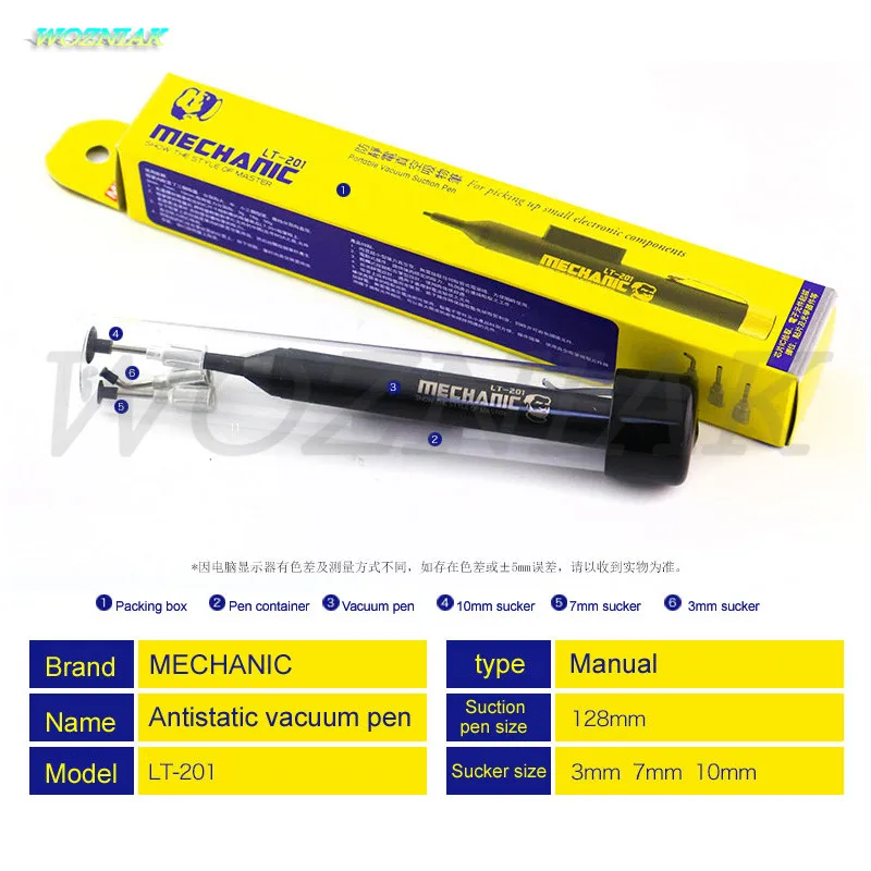 Wozniak High-quality Antistatic Strong vacuum pen for iphone chip ic SMD Vacuum extractor IC MINI sucker BGA Maintenance tool large metric wrench set