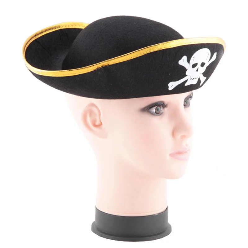 BAZZERY пиратская шляпа с принтом черепа Пиратская Кепка маскарадная шапка для Хэллоуина вечерние шапка для косплея реквизит