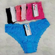 Sheer Laced Cotton Bikini Brief Pants Sexy Women Underwear Underpants Stretched Lady Panties Hot Lingerie Intimate Color Random