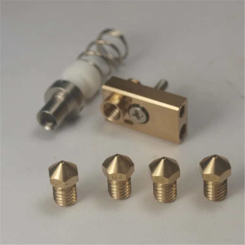  Ultimaker 2/2+/2 Extended Olsson block nozzle hotend kit 1.75/3mm for ultimaker match with E3D nozzle for DIY 3D printer 