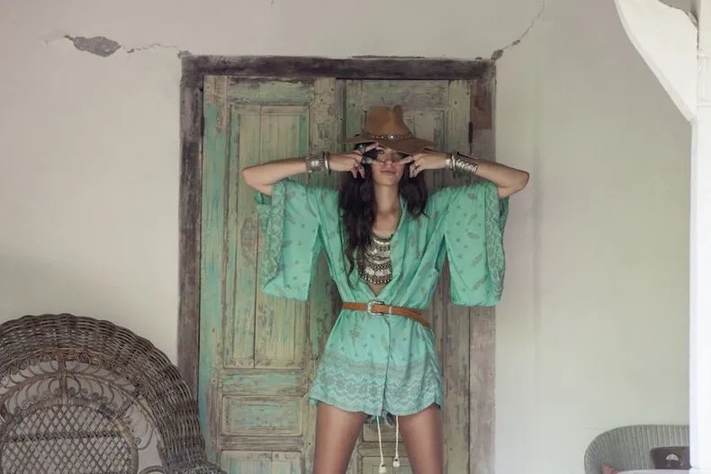 2018 Women Shirt Kimono Boho Cardigan Vintage Geometric Print Blouse Loose Shawl Cape Knits Bohemian Coat Jacket Two Color
