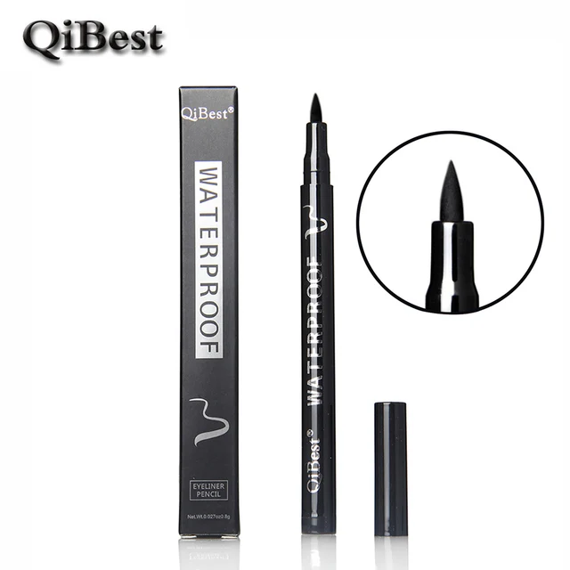 Eyeliner 1pc Brand Makeup QiBest Waterproof Eyeliner Pencil Long