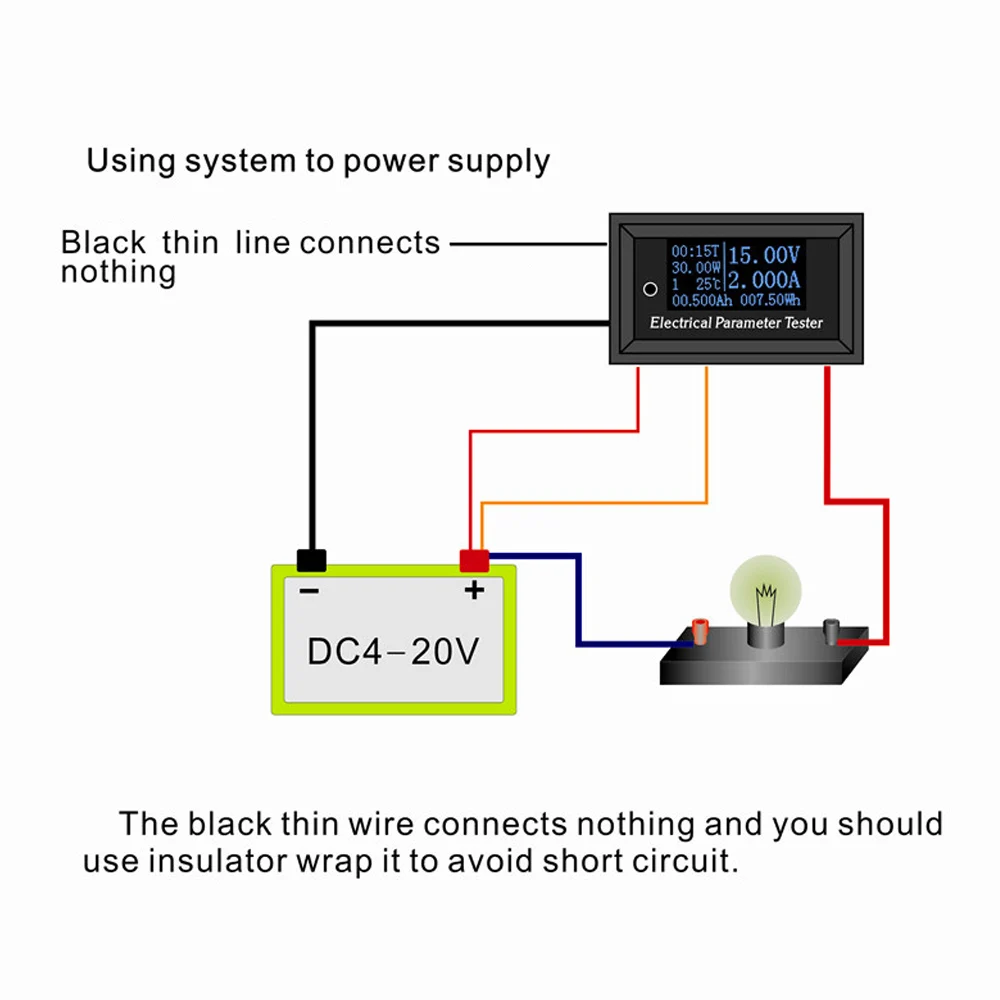 OLED Multi-functional Wattmeter 7-in-1 Electrical power meter Parameter Meter Voltage Current Time Capacity Temperature Tester