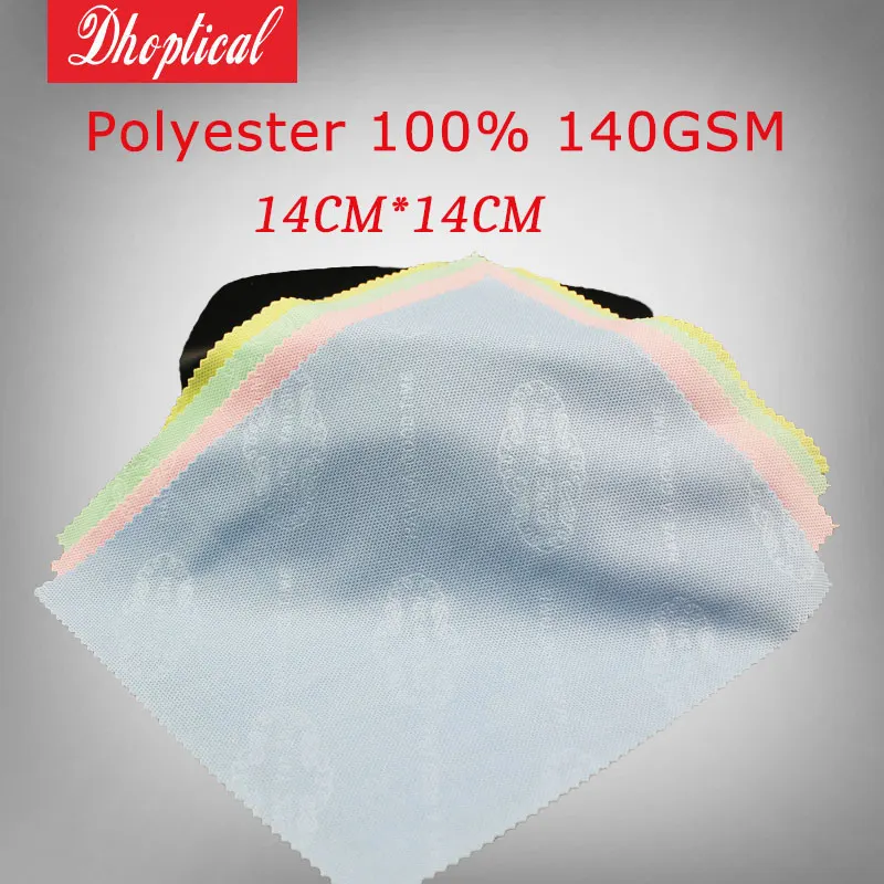 

free shipping eyeglasses cleaning cloth polyester 100% 14CM*14CM 200pcs welcome printing LOGO