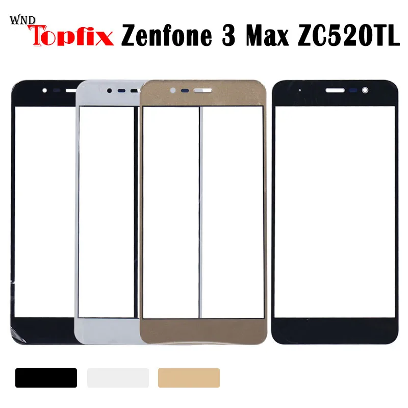 

AS009 For Asus Zenfone 3 Max ZC520TL X008D Mobile phone lcd Outer Touch Screen For ASUS ZC520TL Front Glass Lens Cover Panel Par