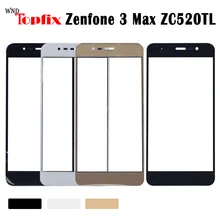 AS009 para 3 de Asus Zenfone 3 Max ZC520TL X008D teléfono móvil lcd exterior táctil pantalla para Asus ZC520TL Lente de Cristal frontal Panel de cubierta Par