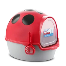 Totally Closed Cat Toliet Bedpan Large Space Litter Box Pet Kitty Beatles Shape Big Cat Toilet