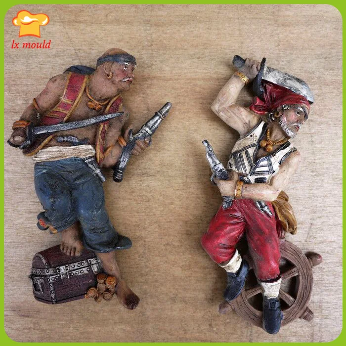 

Pirates of the Caribbean cartoon fondant silicone mold for kids