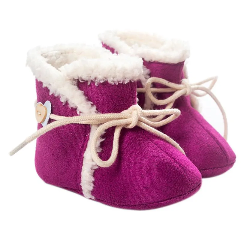 Теплые зимние ботинки брендовая Новинка для новорожденных сапоги детская обувь для девочек для новорожденных мягкая подошва; ботинки на высоких каблуках; sapatos infantil menina; Прямая поставка;#30
