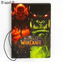 UandU мультяшная Обложка для паспорта для путешествий, держатель для кредитных карт из искусственной кожи с размером 14*9,6 см, держатель для паспорта-World of Warcraft