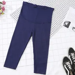 5033 # летние тонкие Стрейчевые джинсовые брюки капри для будущих мам регулируемые брюки-карандаш для живота одежда для беременных женщин