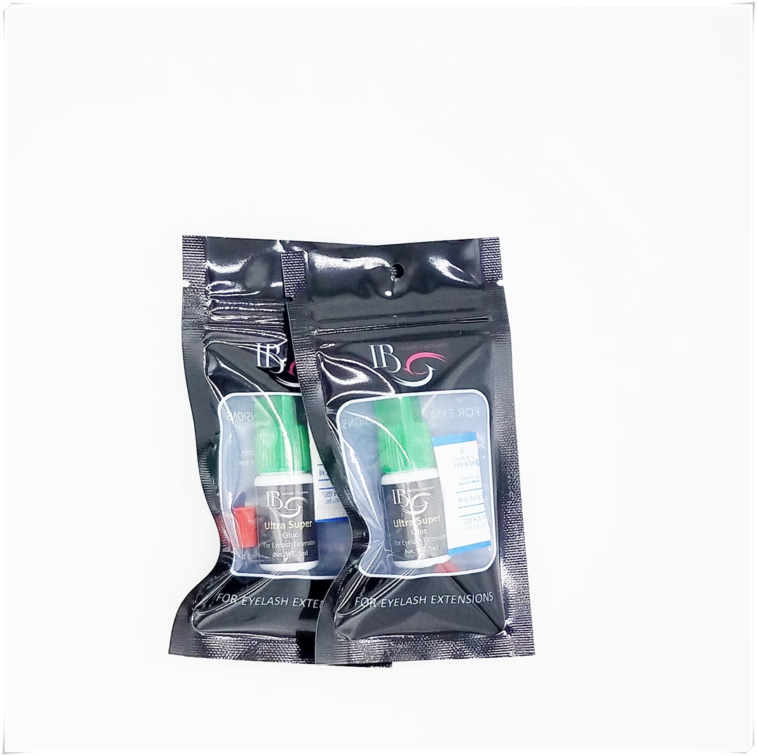 

Free Shipping iBeauty 2 Second ultra super glue Adhesive Eyelashes Extensions Fast Dry Long Lasting 2pcs 5ml circle bottles