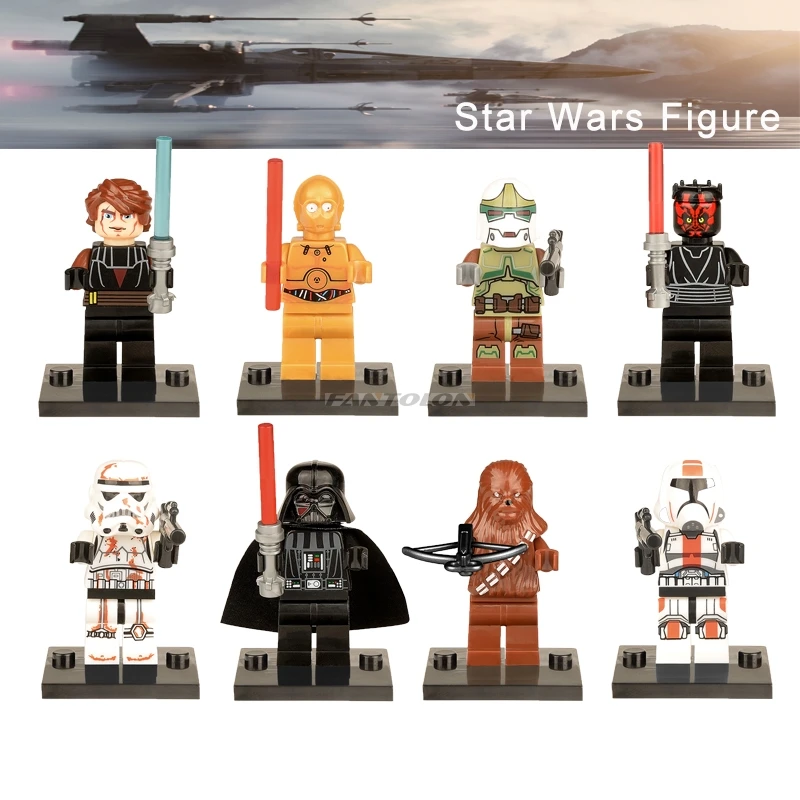 

Single Sales Legoingly Star Wars Chewbacca Darth Maul Darth Vader Bounty Hunter C3PO Sandtrooper Building Blocks Starwars Toys