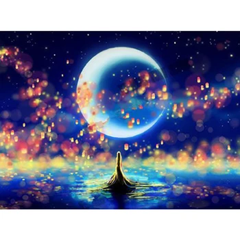 

Fancy Moon Scenic 5d diy Diamond Painting Full Round Rhinestone Embroidery Diamonds Mosaic Kits Cross Stitch Art Wall Home Decor
