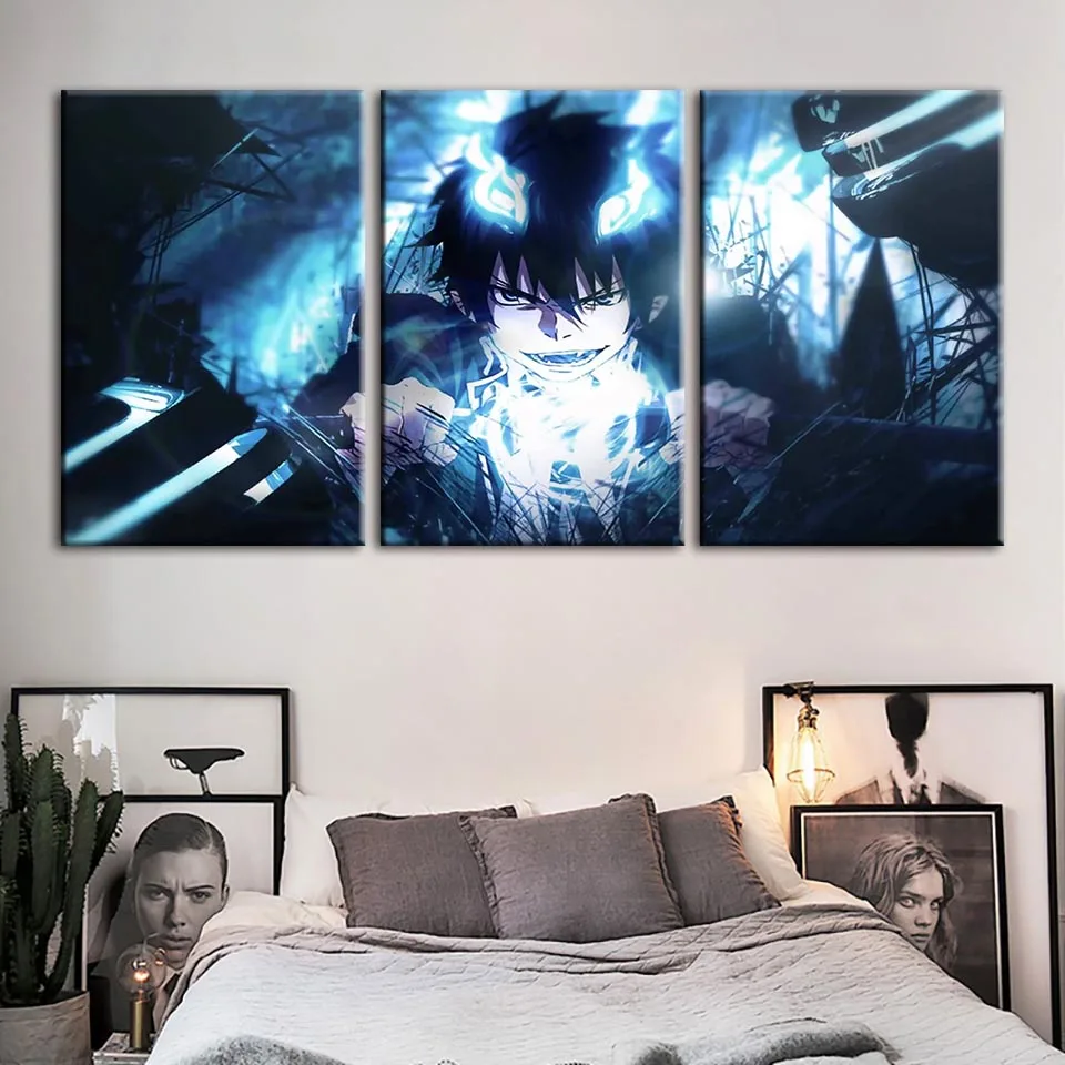

Home Decoration Hd Prints Ao No Exorcist Painting Anime Character Pictures Wall Art Modular Canvas Modern Poster For Living Room
