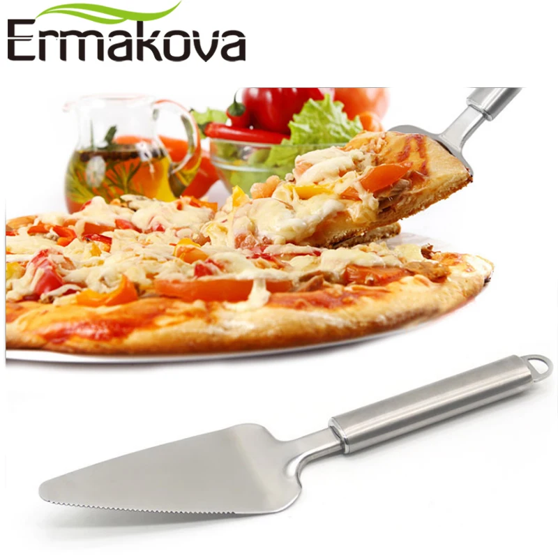 ERMAKOVA Set of 3 Pizza Cutter Wheel Pizza Server Cheese Slicer Stainless Steel Pizza Tool Set Cheese Tool Set