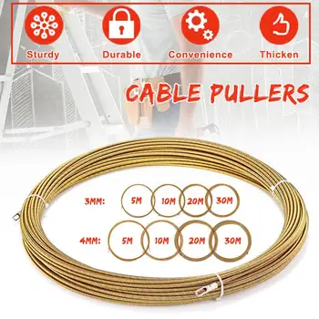 

Poetable 5m/10m/20m/30m Cable Pullers Rodder Conduit Ducting Rodder Pulling Cable Wire Fish Tape Wire for DIY usage