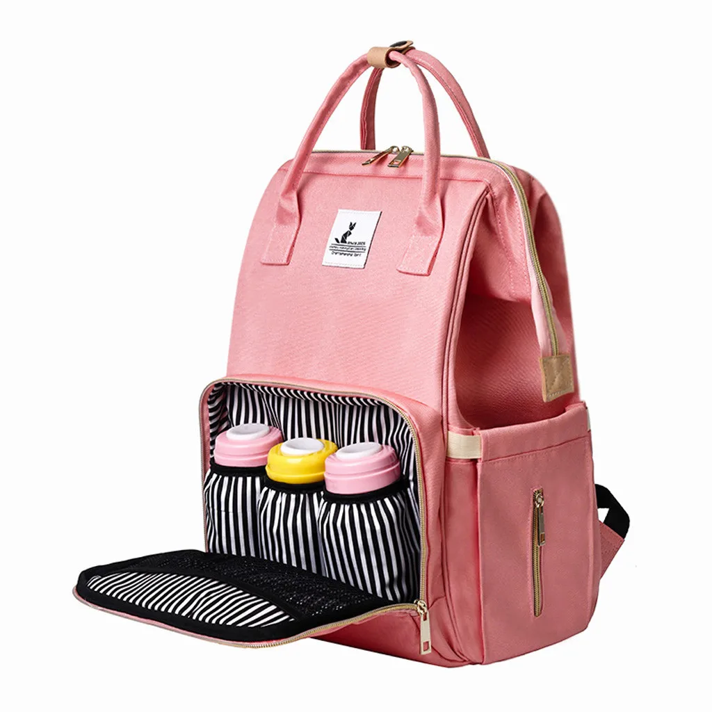 

New Fashion Mummy Bag Maternity Baby Diaper Bag Large Capacity Multifunction Nursing Bag Travel Backpack Baby Care Nappy Bag #T4