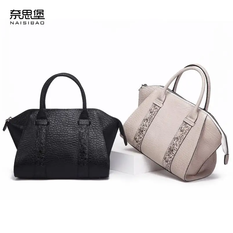 Сумка NAISIBAO Женская из натуральной кожи с тиснением 2019|bag high quality|genuine leather bagfashion women