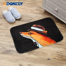 ADQKCLY красивые фланелевые напольные коврики с животным узором, мягкие впитывающие Нескользящие Коврики для дома, гостиной, кухни, комнаты