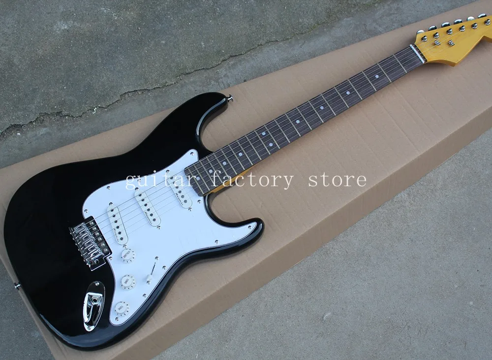 

Professional custom black Eric Clapton ST signature maple fretboard 6 string Chrome Hardware Electric Guitar Guitarra