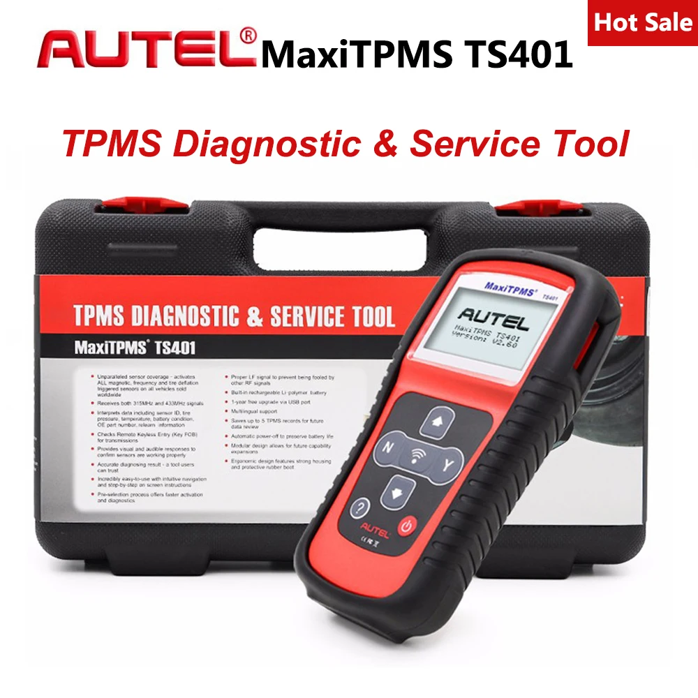 

[Autel Distributor] Autel TS 401 TPMS Diagnostic and Service Tool MaxiTPMS TS401 Professional Scan Tool in Stock