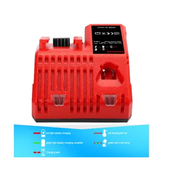 

For Milwaukee 10.8V 12V 18V M12 M18 48 - 11 - 24xx Series Lithium-ion Battery N12 M12-18C Li-ion Battery Charger Red color