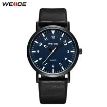 WEIDE watch dress watch leather Analog quartz men luxury sport Clock fashion casual Water Resistant Business automatic watches casual men s watch fashion male quartz clock black business leather watchband water resistant man wrist watch precise time hour