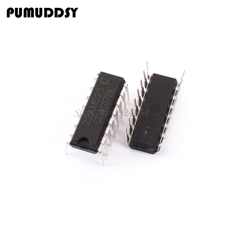 

10pcs,CD4017 CD4017B CD4017BE 4017 DECADE COUNTER DIVIDER IC