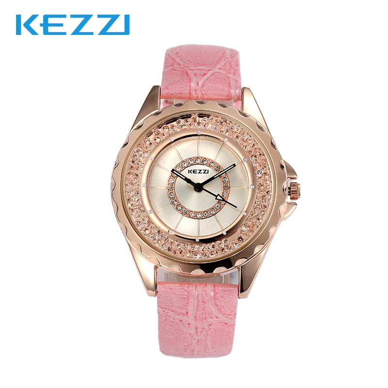 

Wholesale Kezzi Luxury Leather Band Women's Watch Diamond Watches Waterproof Women Quartz Clock k742 Shock Resistant