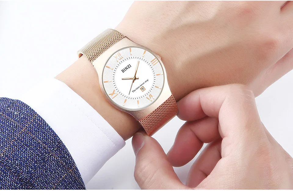 Quartz Watch Men 2018 Luxury Brand Watches Waterproof Full Steel Mesh Men Business Wrist Watch Zegarki Meskie Relogio Masculino (13)