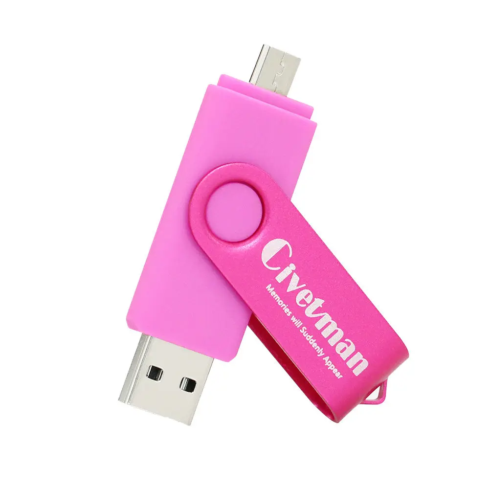 Новинка, OTG USB флеш-накопитель для смартфонов/планшетов/ПК, 8 ГБ, 16 ГБ, 32 ГБ, 64 ГБ, 128 ГБ, флеш-накопитель, Высокоскоростной USB 3,0, флеш-накопитель, карта памяти - Цвет: pink