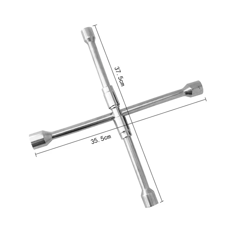 Складной крестообразный гаечный ключ, инструмент для ремонта автомобильных колес, автомобильный гаечный ключ 17,19, 21,23 складывающийся регулируемый портативный гаечный инструмент для шин DAL020