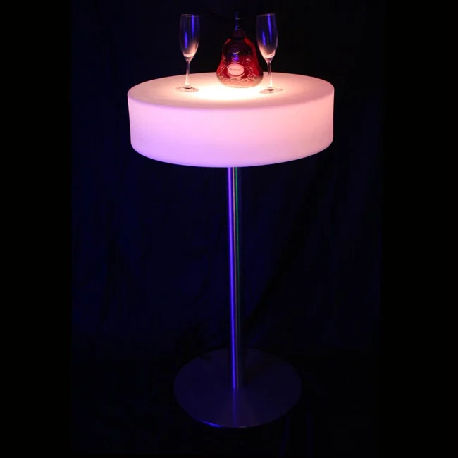 Светодиодный бар мебель с подсветкой открытый декоративный Кофе барная стойка SK-LF21A (D60 * H106cmcm) для события вечерние свадебные 1 шт
